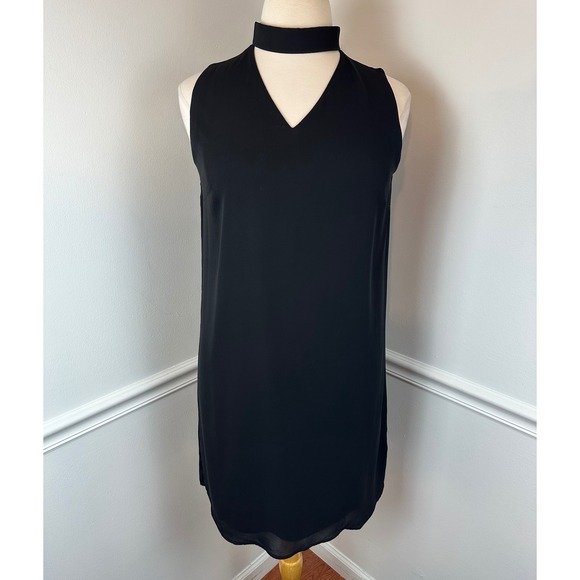 BANANA REPUBLIC Sleeveless Black Choker V-Neck Neck Shift Dress | 14 - Picture 11 of 11